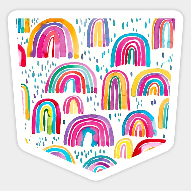 Pocket- watercolor rainbiows positivity Sticker by ninoladesign